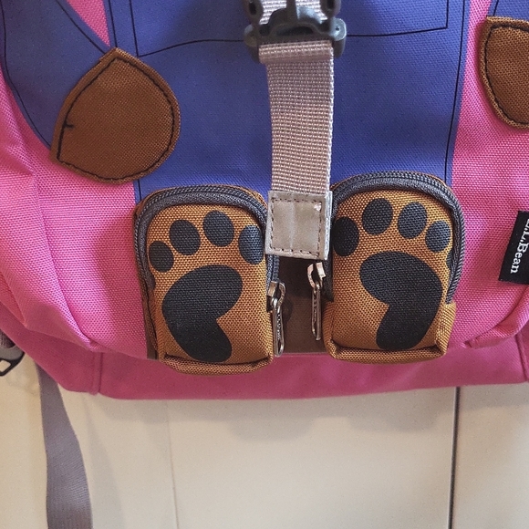 L.L. Bean Kids Teddy Bear Small Backpack - Pink - Picture 5 of 7
